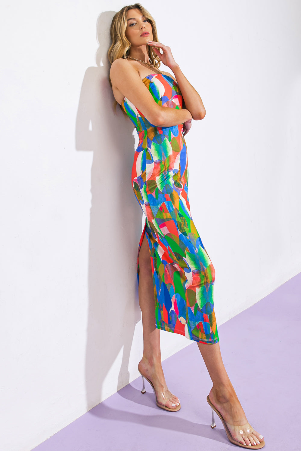 DANCING DIVA PONTI TUBE DRESS Flying Tomato